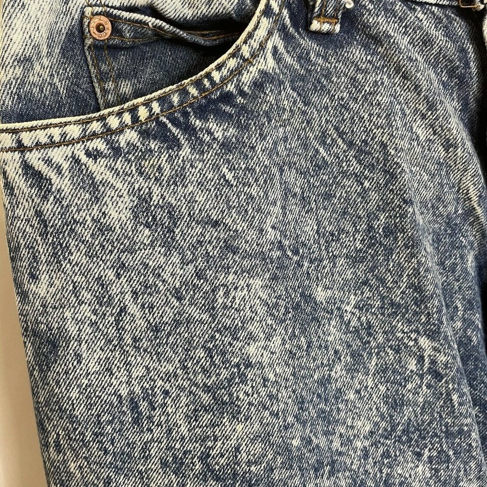 Vintage 90's Levi's Jeans Mens 33 Acid Wash Made In USA Denim Cotton Tapered - Picture 3 of 12
